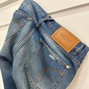 Men’s Versace Jeans - Light Wash Denim with Ripped Detailing - Made in Italy